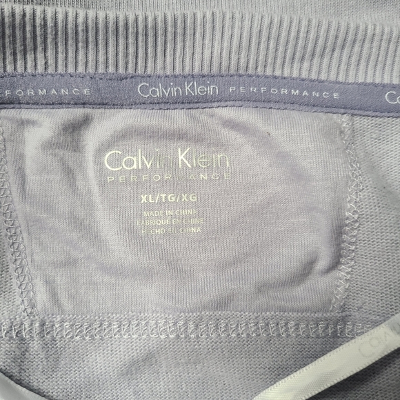 Calvin Klein Womens XL Purple Side Tie Drape Sleeve Cropped Pullover Sweatshirt - Picture 6 of 6